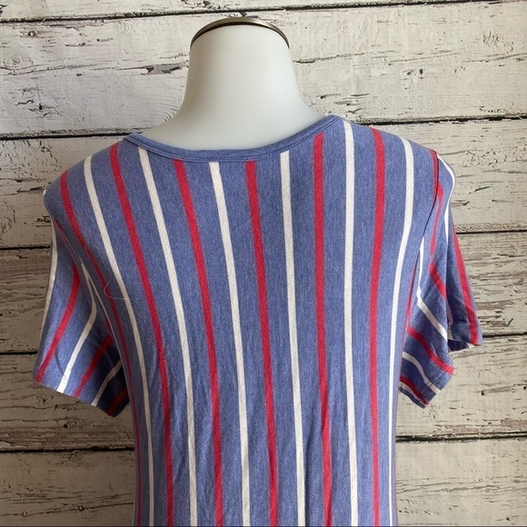 Red White and Blue striped LuLaRoe dress - Picture 4 of 7